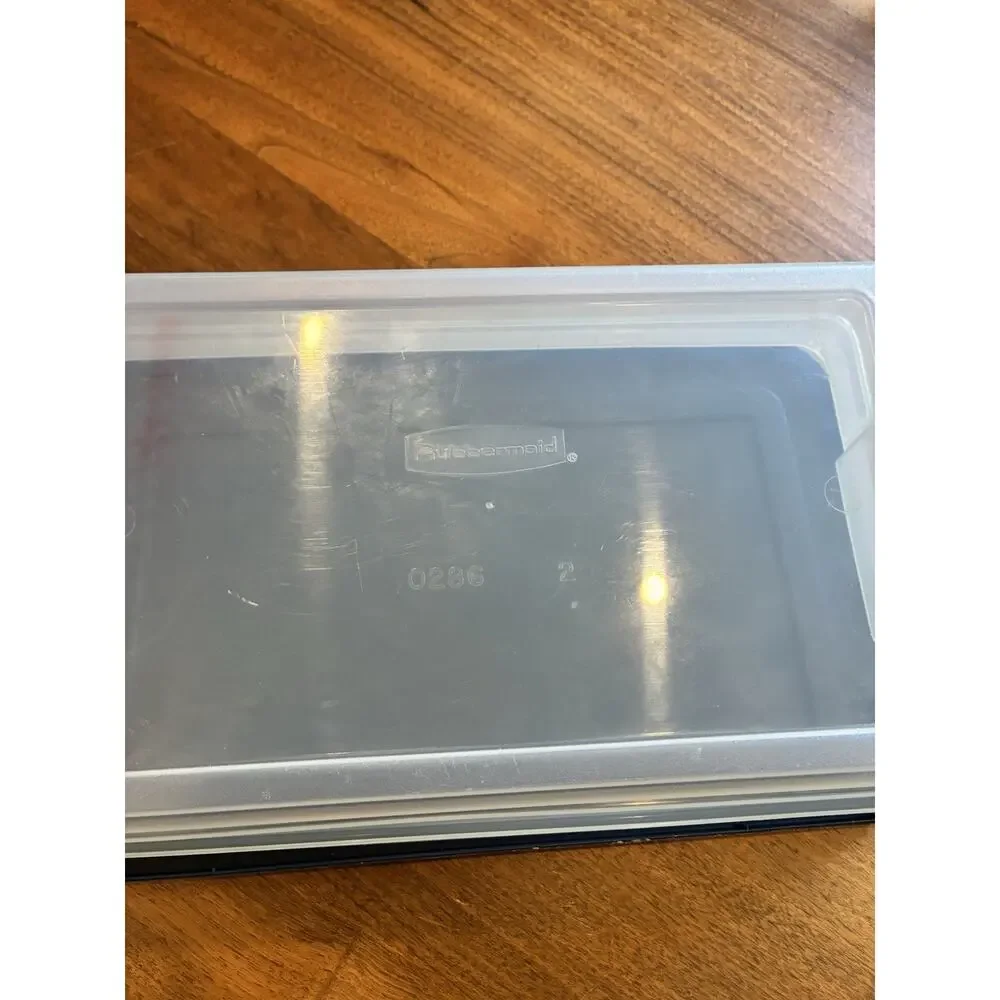 Vintage Rubbermaid 0286 2219 Blue Plastic Snap 1.1 Gal Storage Box Container